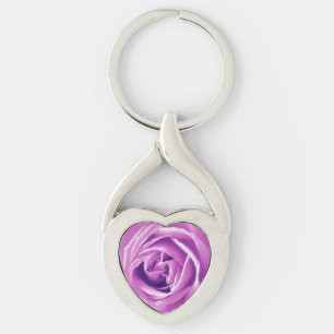 Lavendel roos print sleutelhanger