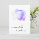 *~* Lavendel Roos QR Floral RSVP - AR8 Wedding In Kaart (Staand voorkant)