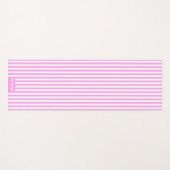 Lavendel Roos Roze Wit Streep Lijn Aangepaste naam Yogamat (Voorkant (horizontaal))