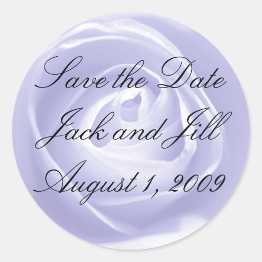 Lavendel Roos, Save the Date Sticker (Voorkant)