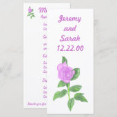 Lavendel Roos Schilderen, Aangepaste menukaarten Menu (Voorkant / Achterkant)