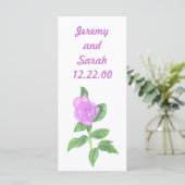 Lavendel Roos Schilderen, Aangepaste menukaarten Menu (Staand voorkant)