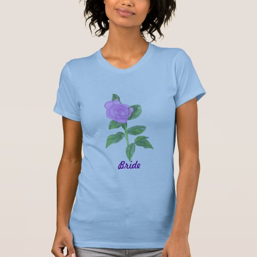 Lavendel Roos Schilderen Bruid shirten T-shirt (Voorkant)