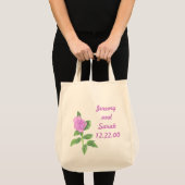 Lavendel Roos schilderij, aangepaste bruid canvas  Tote Bag (Voorkant (product))