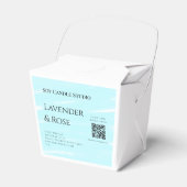 Lavendel roos sojakaars business toevoegen q r cod bedankdoosjes (Voorkant Zijde)