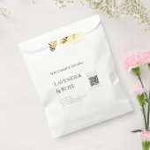 Lavendel roos sojakaars business toevoegen q r cod bedankzakje (Gezegeld)