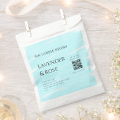 Lavendel roos sojakaars business toevoegen q r cod bedankzakje (Geknipt)