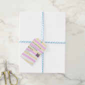 Lavendel roos sojakaars business toevoegen q r cod cadeaulabel (Met Touw)