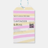 Lavendel roos sojakaars business toevoegen q r cod cadeaulabel (Voorkant)