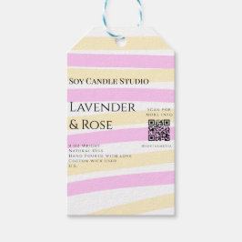 Lavendel roos sojakaars business toevoegen q r cod cadeaulabel