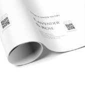 Lavendel roos sojakaars business toevoegen q r cod cadeaupapier (Rol Hoek)