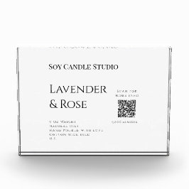 Lavendel roos sojakaars business toevoegen q r cod fotoblokken