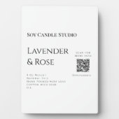 Lavendel roos sojakaars business toevoegen q r cod fotoplaat (voorkant)