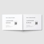 Lavendel roos sojakaars business toevoegen q r cod gastenboek (Volledig)