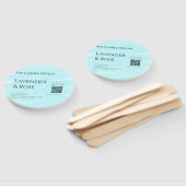 Lavendel roos sojakaars business toevoegen q r cod handwaaier (Niet-gemonteerd)