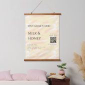 Lavendel roos sojakaars business toevoegen q r cod hangend wandkleed (Slaapkamer)