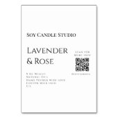Lavendel roos sojakaars business toevoegen q r cod kaart (Achterkant)