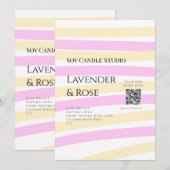 Lavendel roos sojakaars business toevoegen q r cod kaart (Voorkant / Achterkant)