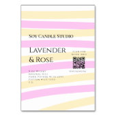 Lavendel roos sojakaars business toevoegen q r cod kaart (Achterkant)