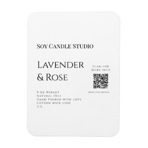Lavendel roos sojakaars business toevoegen q r cod magneet