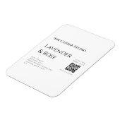 Lavendel roos sojakaars business toevoegen q r cod magneet (Linkerzijde)