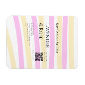 Lavendel roos sojakaars business toevoegen q r cod magneet (Horizontaal)