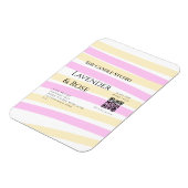 Lavendel roos sojakaars business toevoegen q r cod magneet (Linkerzijde)