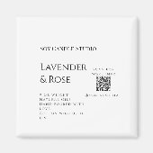 Lavendel roos sojakaars business toevoegen q r cod magneet (Voorkant)