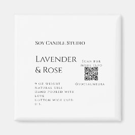 Lavendel roos sojakaars business toevoegen q r cod magneet
