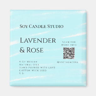 Lavendel roos sojakaars business toevoegen q r cod magneet