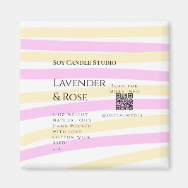 Lavendel roos sojakaars business toevoegen q r cod magneet