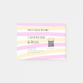 Lavendel roos sojakaars business toevoegen q r cod post-it® notes (Voorkant)