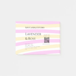 Lavendel roos sojakaars business toevoegen q r cod post-it® notes