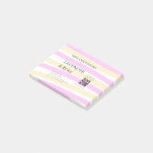 Lavendel roos sojakaars business toevoegen q r cod post-it® notes (Schuin)