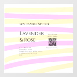 Lavendel roos sojakaars business toevoegen q r cod raamsticker