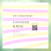 Lavendel roos sojakaars business toevoegen q r cod raamsticker (Vel 3)