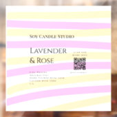 Lavendel roos sojakaars business toevoegen q r cod raamsticker (Vel 2)