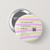 Lavendel roos sojakaars business toevoegen q r cod ronde button 5,7 cm (Voorkant /achterkant)