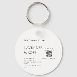 Lavendel roos sojakaars business toevoegen q r cod sleutelhanger