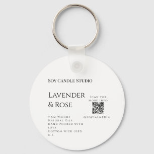 Lavendel roos sojakaars business toevoegen q r cod sleutelhanger