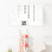 Lavendel roos sojakaars business toevoegen q r cod spandoek (Insitu)