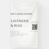Lavendel roos sojakaars business toevoegen q r cod spandoek (Verticaal)
