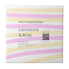 Lavendel roos sojakaars business toevoegen q r cod tegeltje