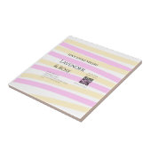 Lavendel roos sojakaars business toevoegen q r cod tegeltje (Zijkant)