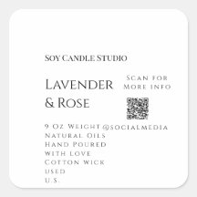 Lavendel roos sojakaars business toevoegen q r cod