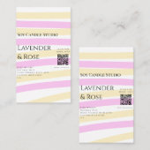 Lavendel roos sojakaars business toevoegen q r cod visitekaartje (Voorkant / Achterkant)