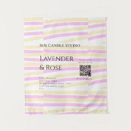 Lavendel roos sojakaars business toevoegen q r cod wandkleed