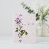 Lavendel Roos Wedding Suite RSVP Uitnodiging Briefkaart (Staand voorkant)