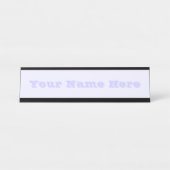 Lavendel Roos Zacht Bord Wit Pastel Effen Kleur Bureau Naambordje (Voorkant)