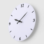 Lavendel Roos Zacht Bord Wit Pastel Effen Kleur Grote Klok (Hoek)